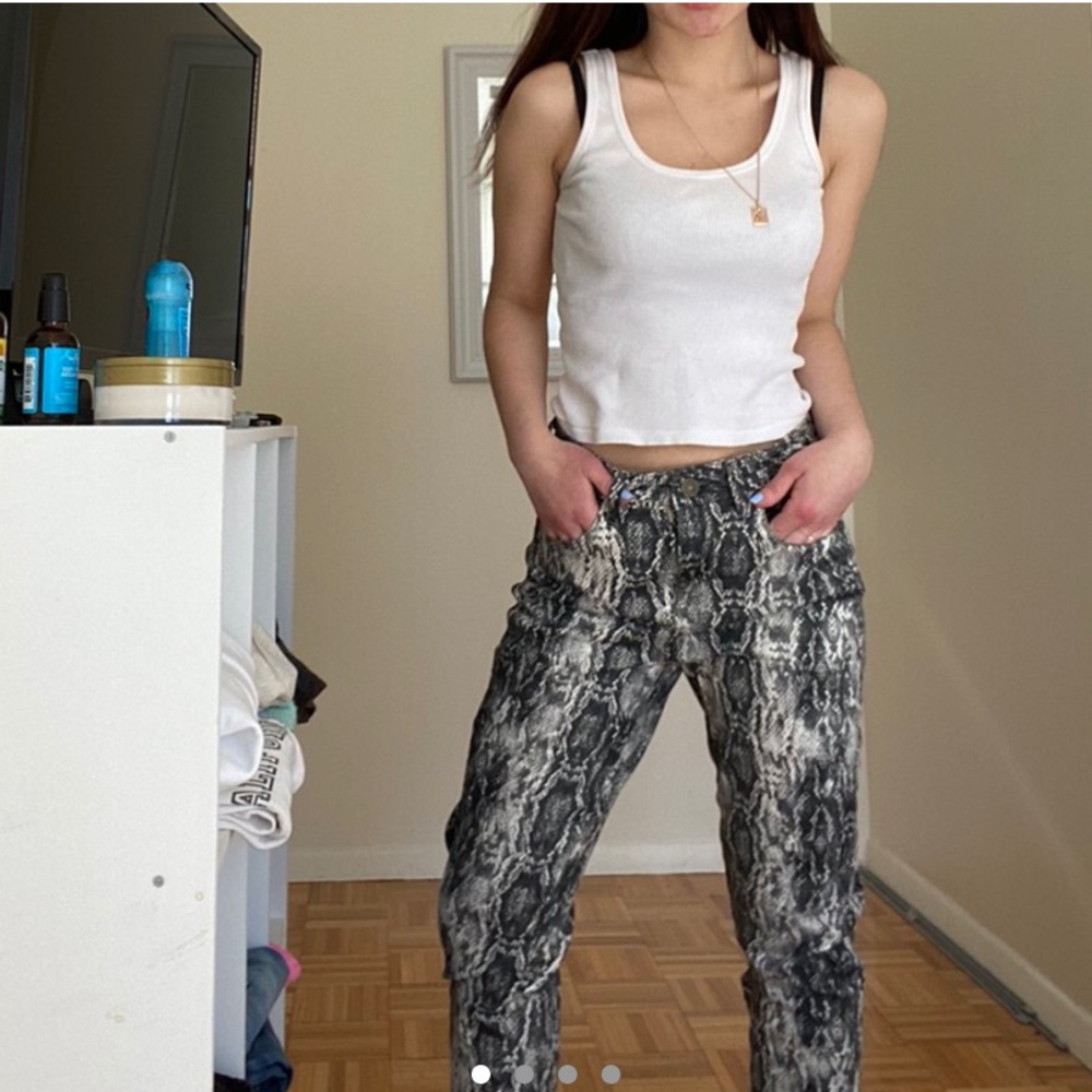 Zara Snakeskin Skinny Jeans Size 4